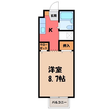 峰駅 徒歩6分 2階の物件間取画像